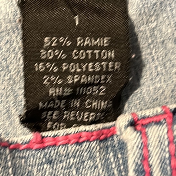 Rave R4R Jeans ladies Size 1 Stone Washed Pink Trim - Picture 3 of 8